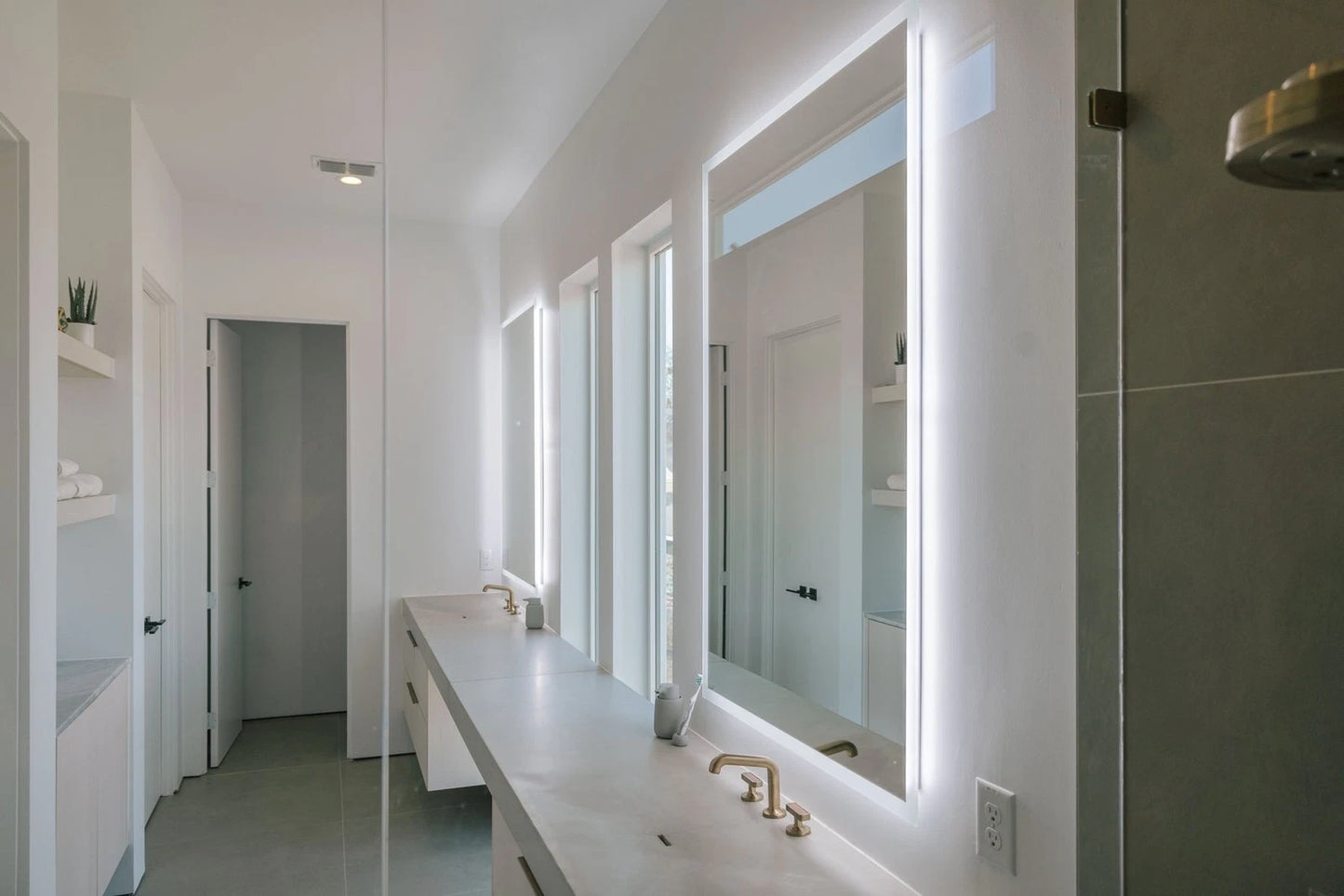 ZEPHYRA LED LIGHTED BATHROOM VANITY RECTANGLE MIRROR - 60 x 28