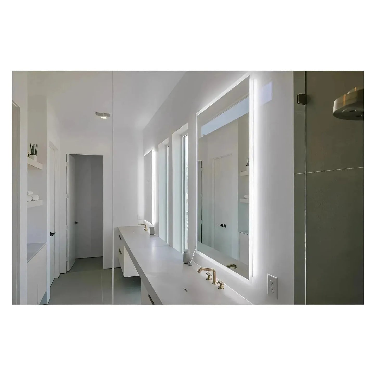 ZEPHYRA LED LIGHTED BATHROOM VANITY RECTANGLE MIRROR - 60 x 28
