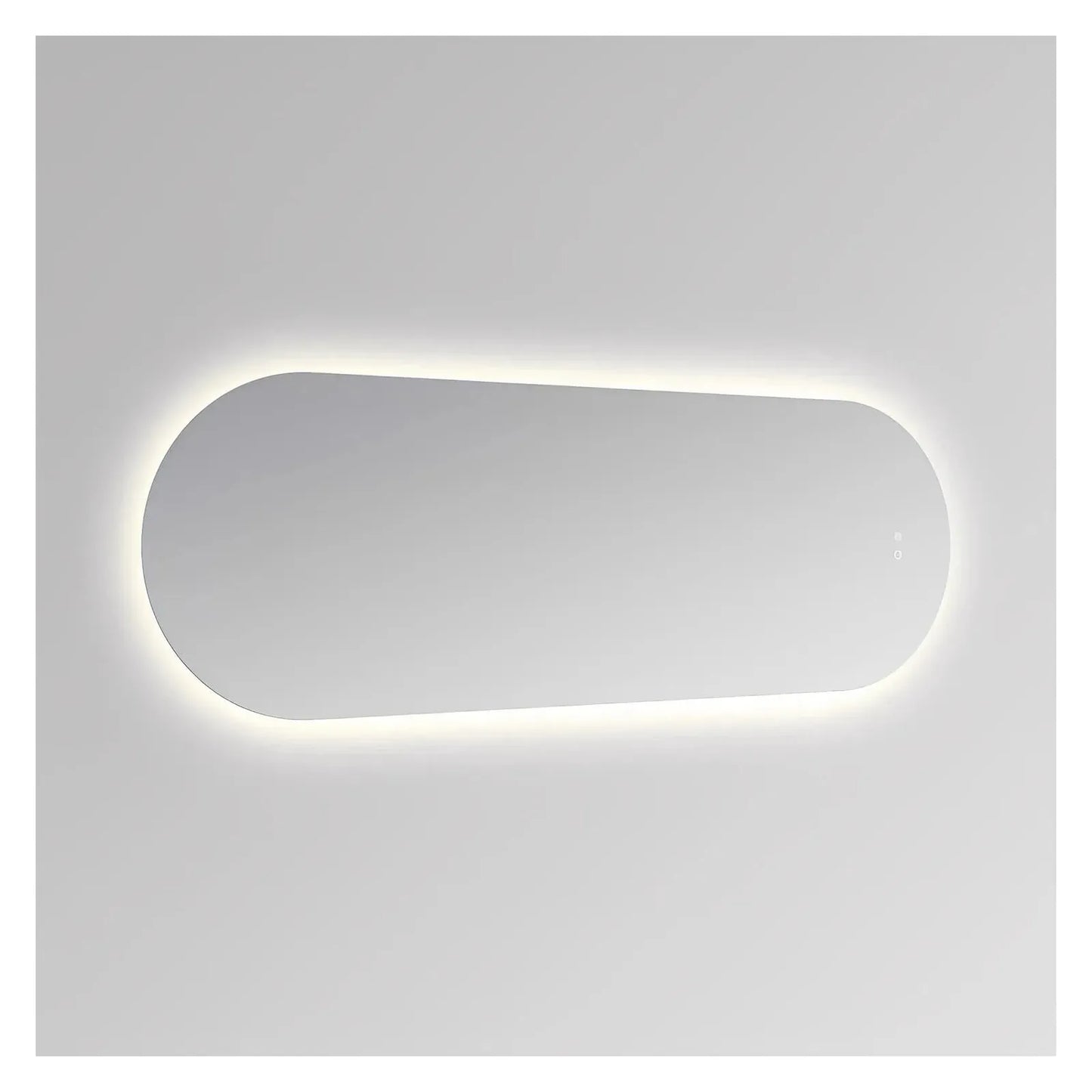 LUXOR PILL LED VANITY OVAL MIRROR - BACKLIT - ADJUSTABLE TEMP. & BRIGHTNESS - 23 x 70