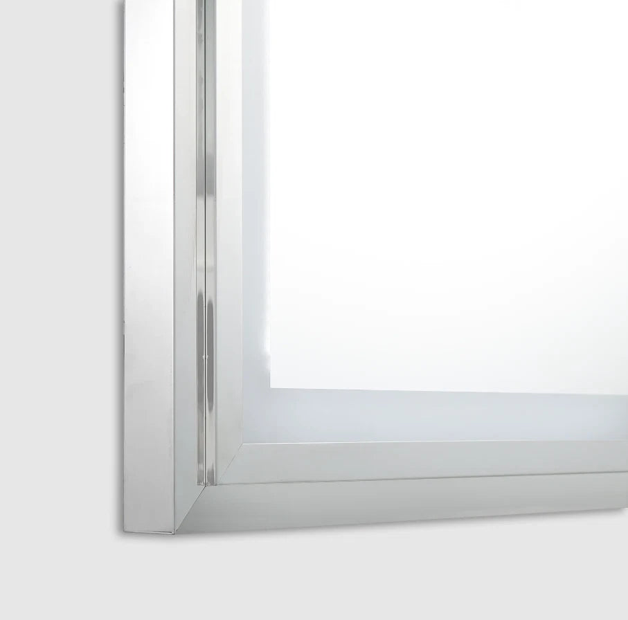 THETA LED LIGHTED VANITY RECTANGLE MIRROR - 84 x 48 - HORIZONTAL OR VERTICAL