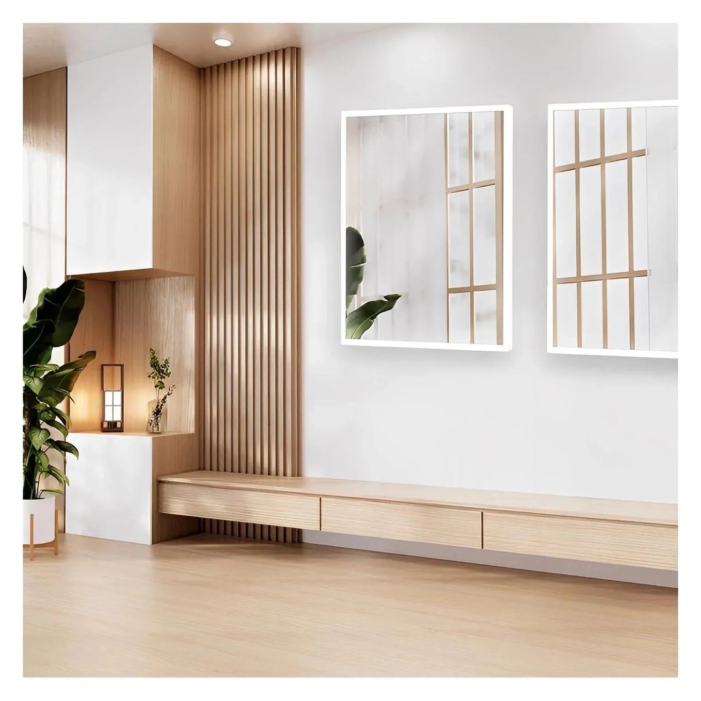 LYRA LED ILLUMINATED VANITY SQUARE MIRROR - 48 x 35 - (Sold as 1)