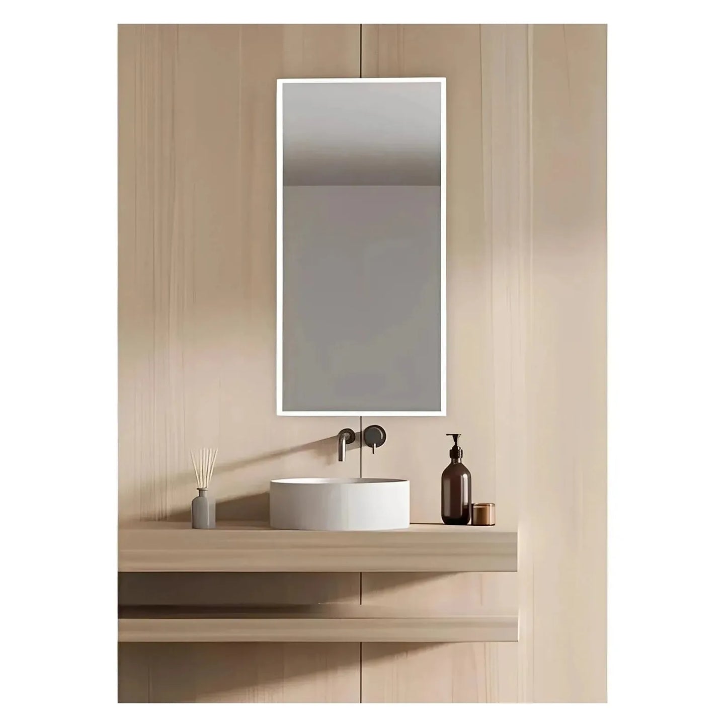 NEBULA LED LIGHTED BATHROOM VANITY RECTANGLE MIRROR - 48 x 28 - (Sold as 1)