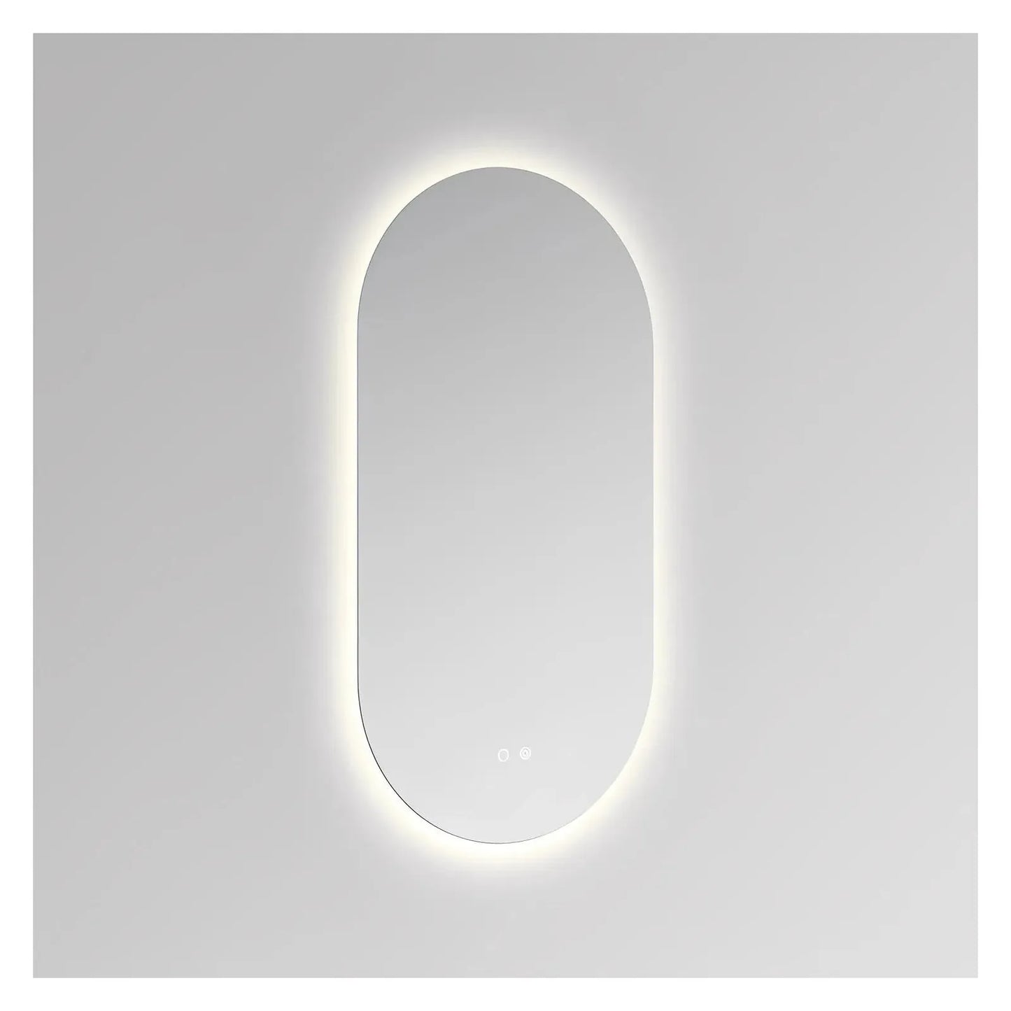 LUXOR PILL LED VANITY OVAL MIRROR - BACKLIT - ADJUSTABLE TEMP. & BRIGHTNESS - 20 x 39