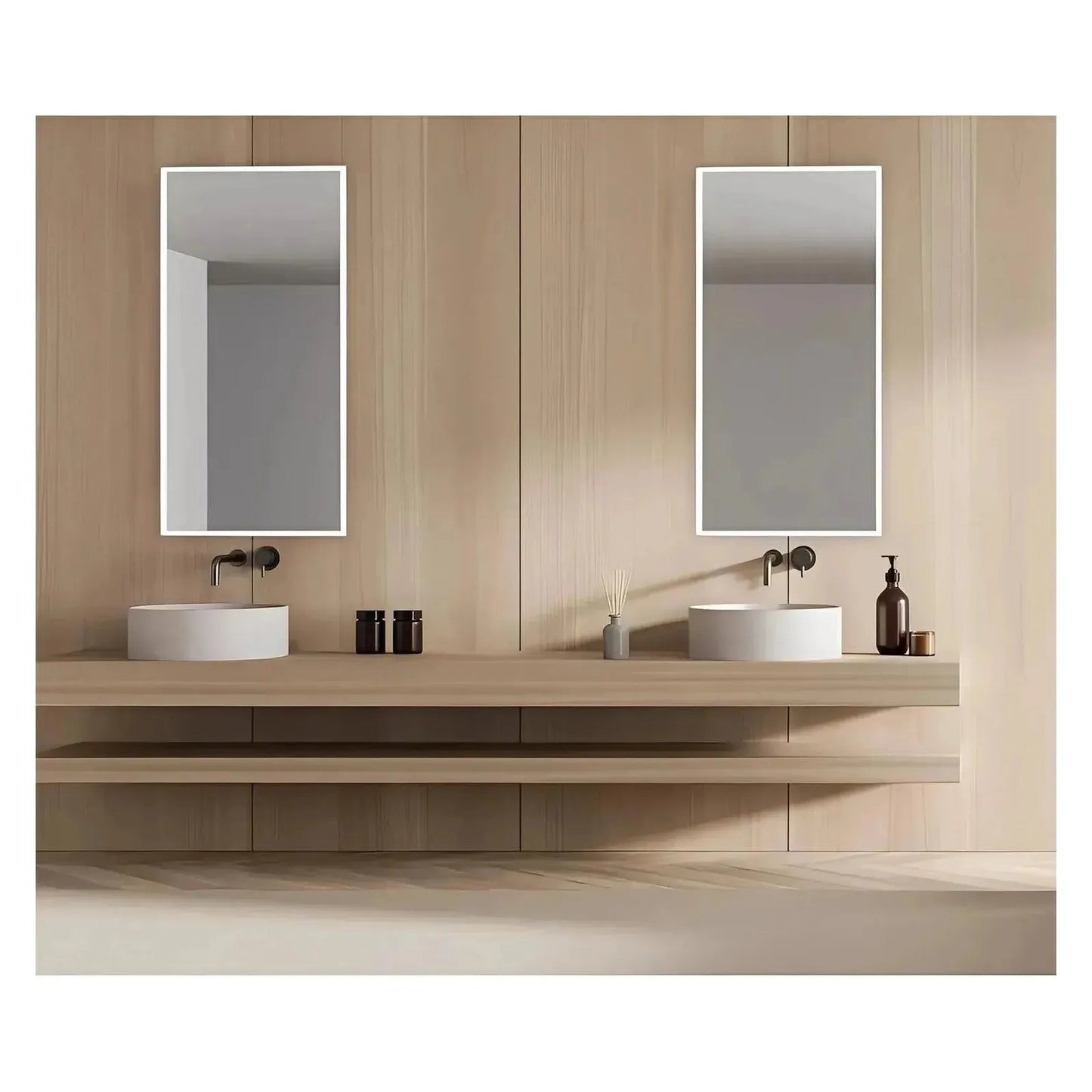 NEBULA LED LIGHTED BATHROOM VANITY RECTANGLE MIRROR - 48 x 24 (Sold as 1)