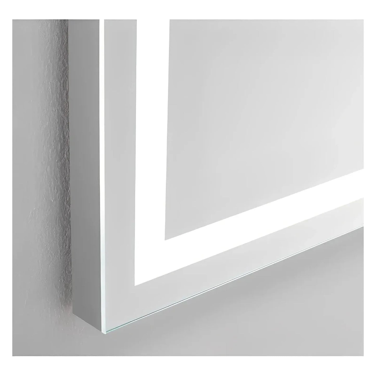 ZEPHYR LED LIGHTED BATHROOM VANITY RECTANGLE MIRROR - 32 x 32
