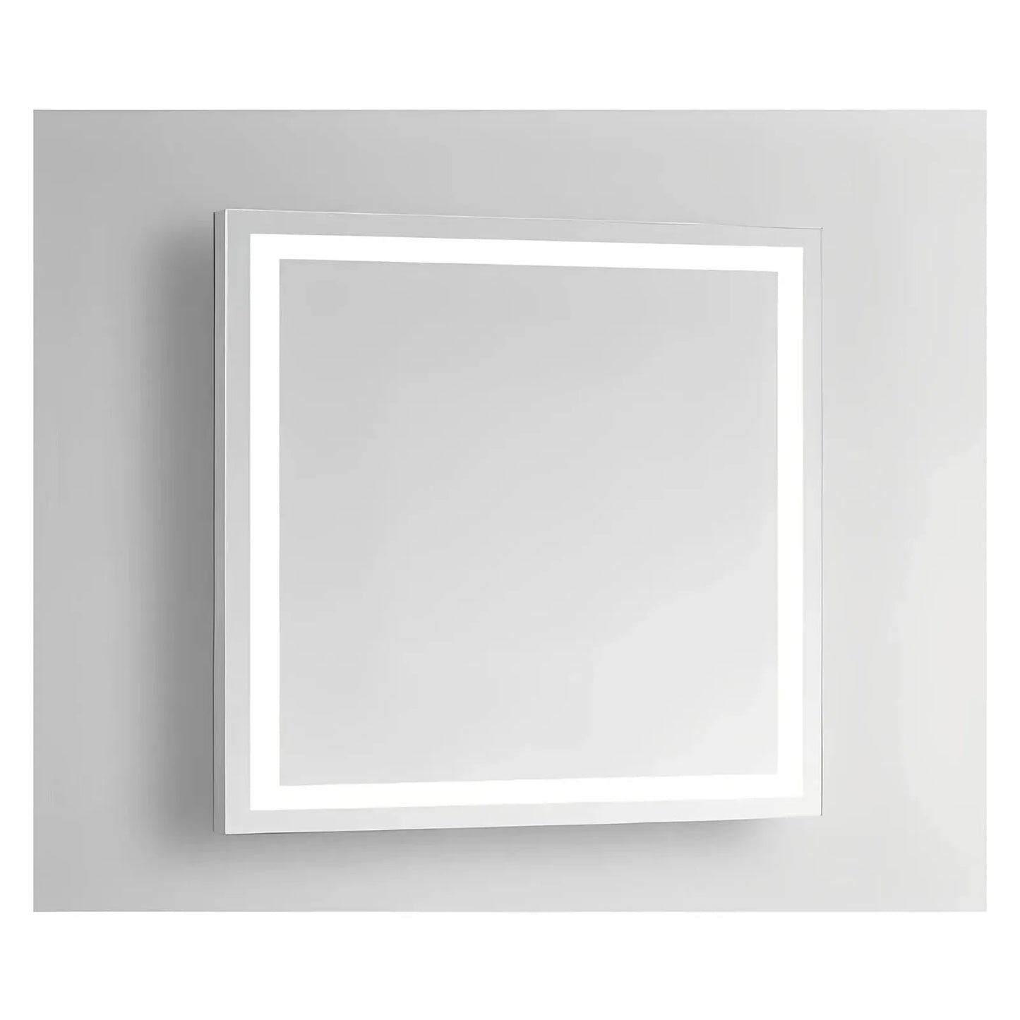 ZEPHYR LED LIGHTED BATHROOM VANITY RECTANGLE MIRROR - 32 x 32