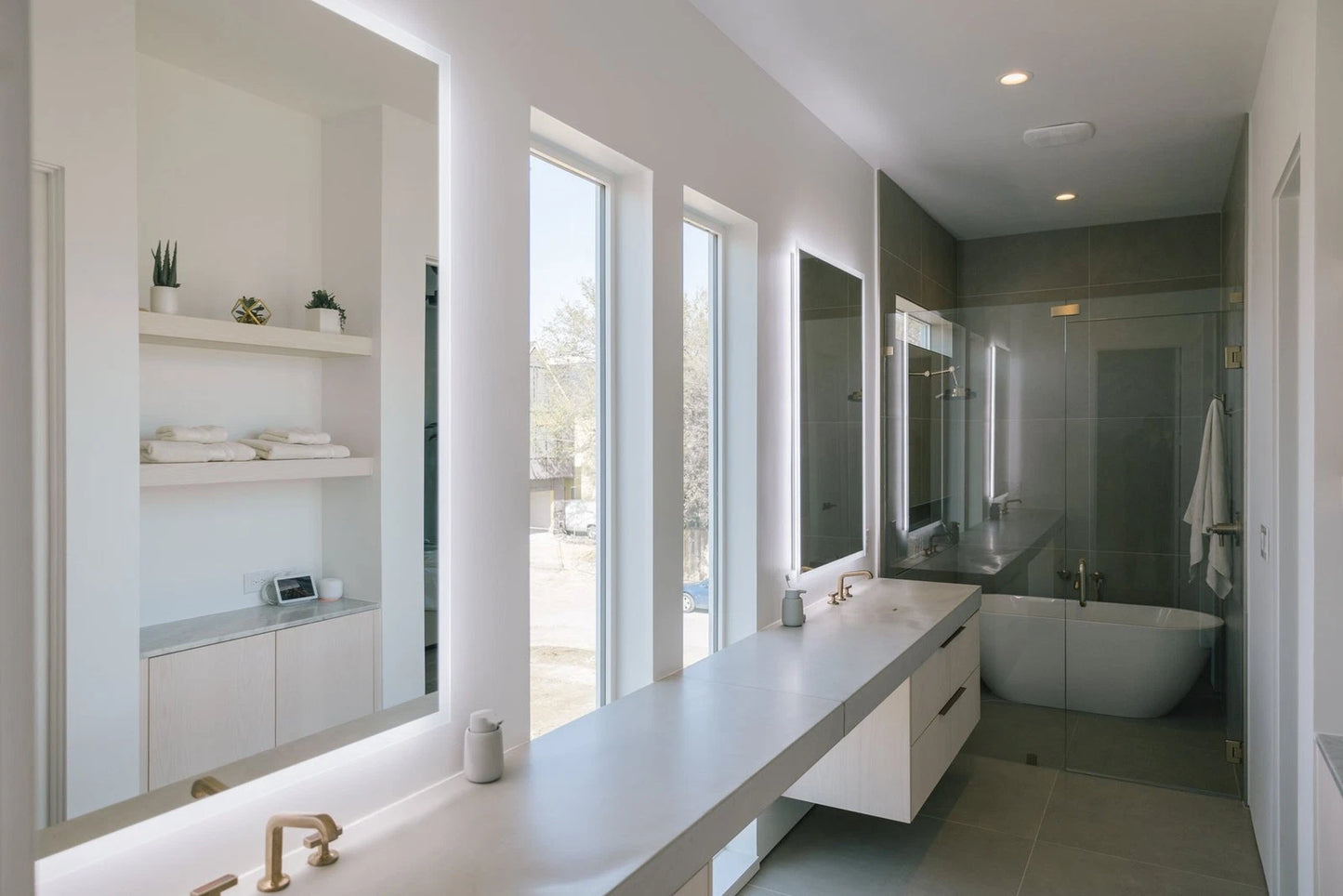 ZEPHYRA LED LIGHTED BATHROOM VANITY RECTANGLE MIRROR - 60 x 28