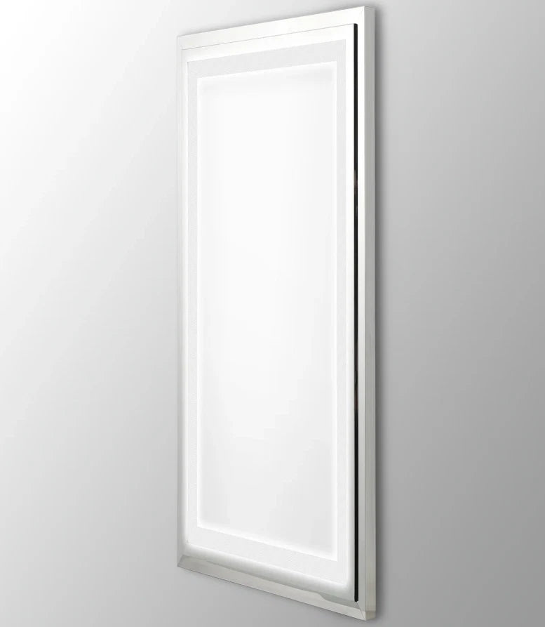 THETA LED LIGHTED VANITY RECTANGLE MIRROR - 84 x 48 - HORIZONTAL OR VERTICAL