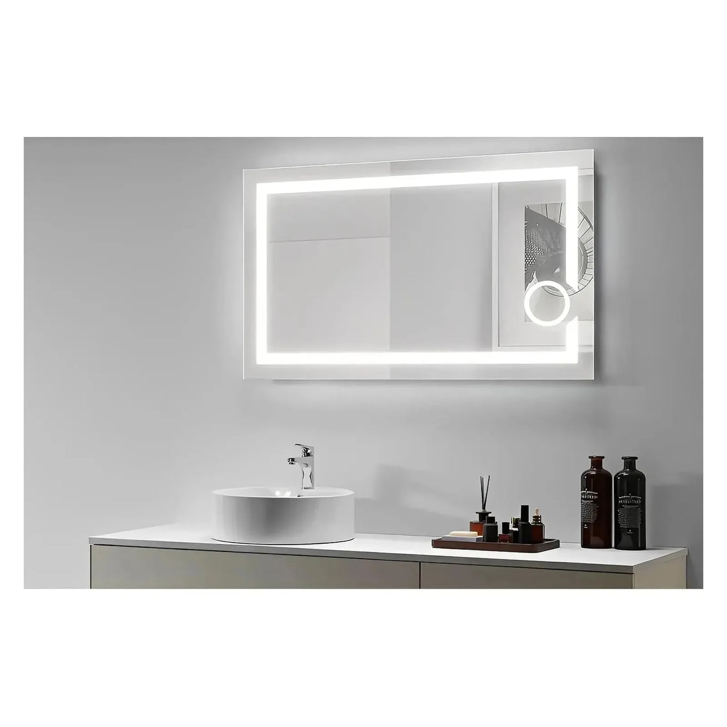 LYDEN LED LIGHTED BATHROOM VANITY MIRROR - RECTANGLE - 28 x 48