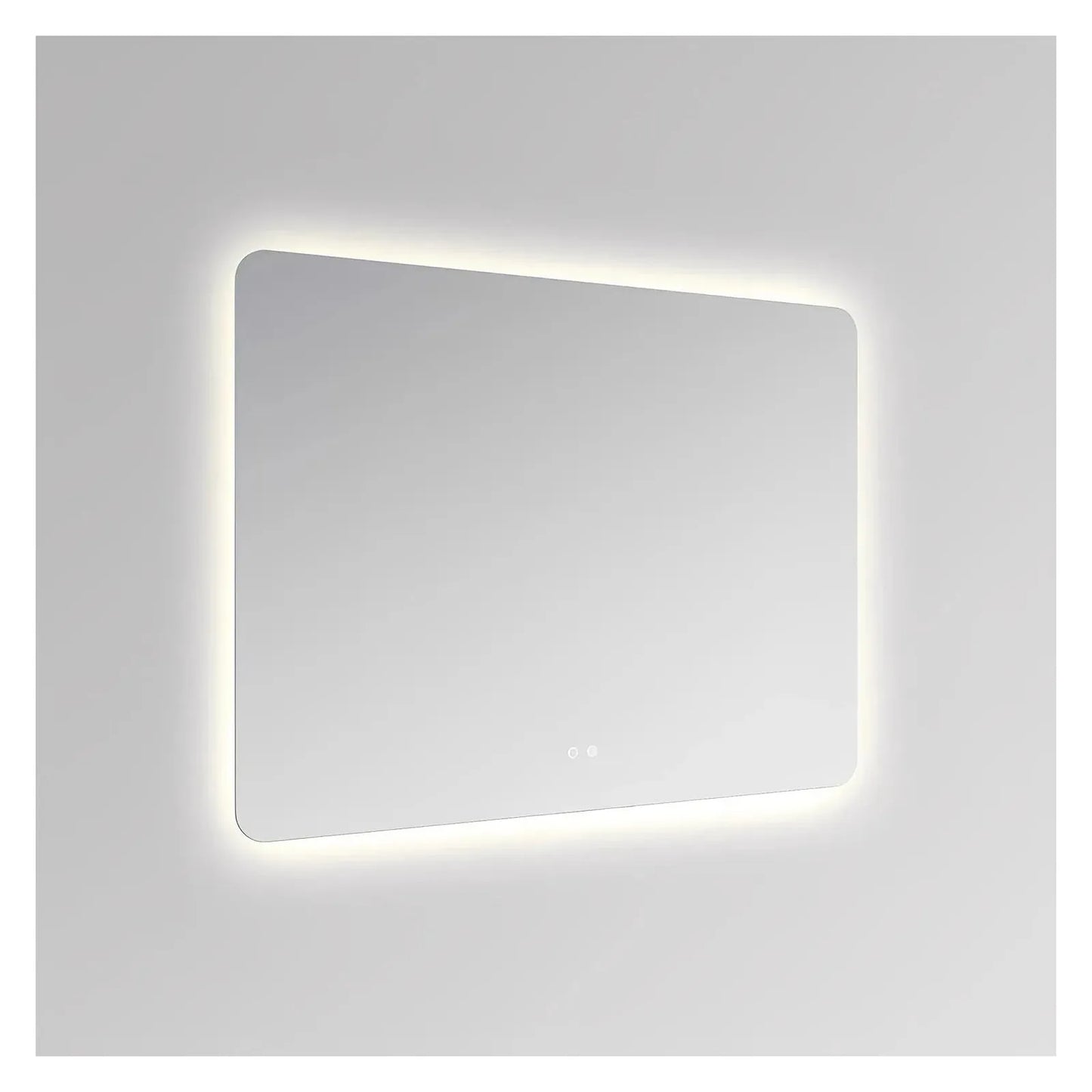 LUXOR ROUNDED CORNERS LED VANITY MIRROR; ADJUSTABLE TEMP. & BRIGHTNESS - 48 x 35
