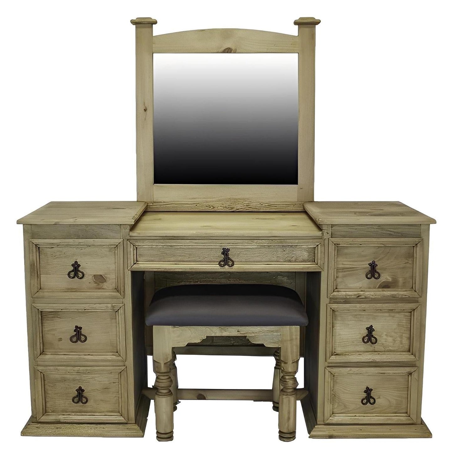 West Canyon Honey Vanity With Mirror, optional bench
