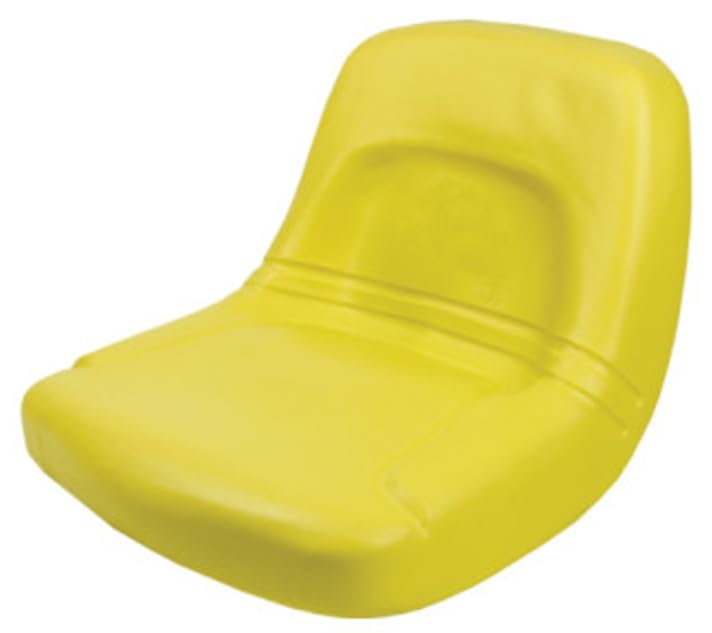 Zero Turn Mower Seat; Yellow Replacement Seat for Tractors, Fork Lifts, Skid Steers, UTV's, etc.; 14" H x 19" W x 18" D; Drilling May Be Required; PVC Cover; 155000YE