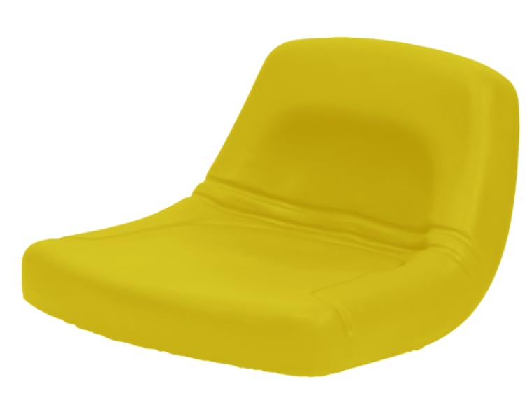 Zero Turn Mower Seat; Yellow Replacement Seat for Tractors, Fork Lifts, Skid Steers, UTV's, etc.; 11" H x 18" W x 17" D; multiple bolt-hole configurations; PVC Cover; SU-150000YE