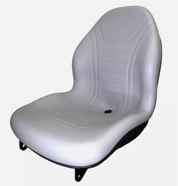 Tractor Seat Compatible with Case IH DX Series and Farmall Tractors; Gray; includes Flip-up Bracket, Waterproof Vinyl, Drain Hole