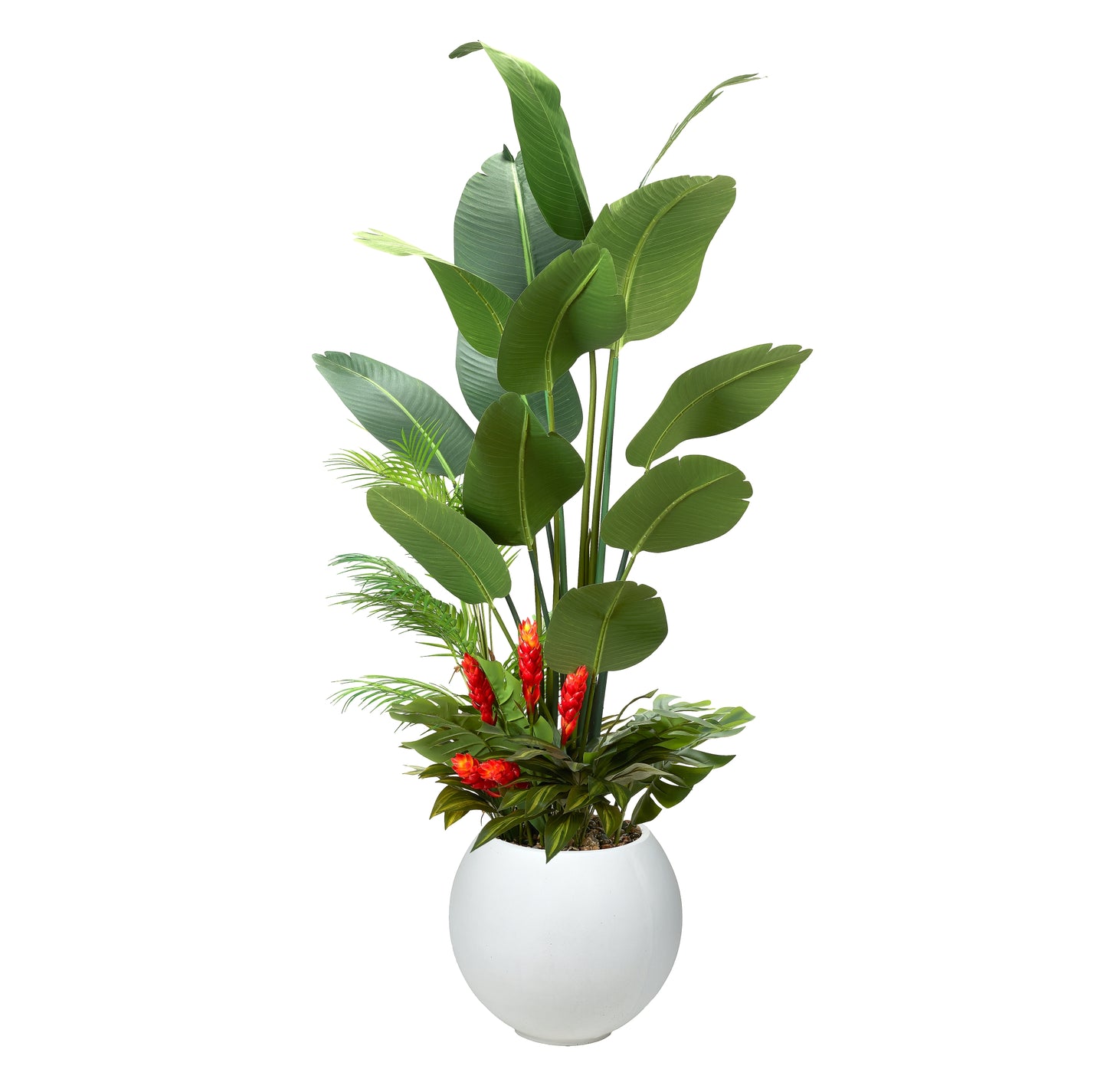 Artificial Traveler Palm with Under Planting 7ft