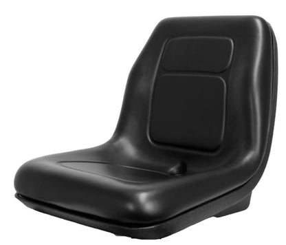Skid Steer & Compact Tractor Seat Compatible with Caterpillar, John Deere, Komatsu, New Holland; Black Vinyl; (If the Bolt-Hole Patterns Don't Match, Drilling is Required); 143000BK-4