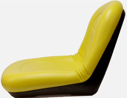 Lawn Mower & Zero Turn Mower Seat Compatible with AGCO, Ariens, Dixon, Hustler, John Deere, Woods Mow'n Machine; Yellow Vinyl; (If the Bolt-Hole Patterns Don't Match, Drilling is Required); 142000YE