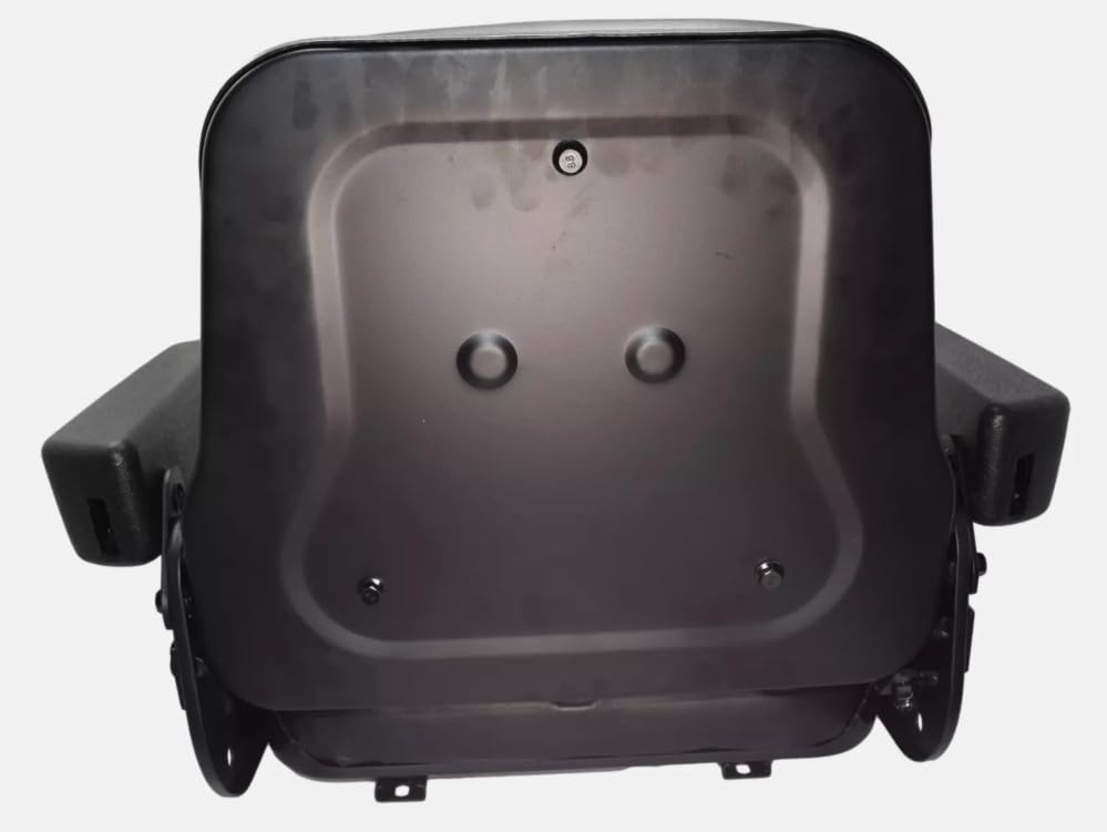 Universal Fork Lift Seat with Arm Rests & Slides; Seamless Black Vinyl
