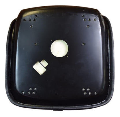 Zero Turn Lawn Mower Seat Replacement; also fits Tractors, Skid Steers, UTV's, etc.; 20.5 inches H; Compatible with AGCO, Cub Cadet, Walker; Drilling May Be Required; Black Vinyl; 108000BK