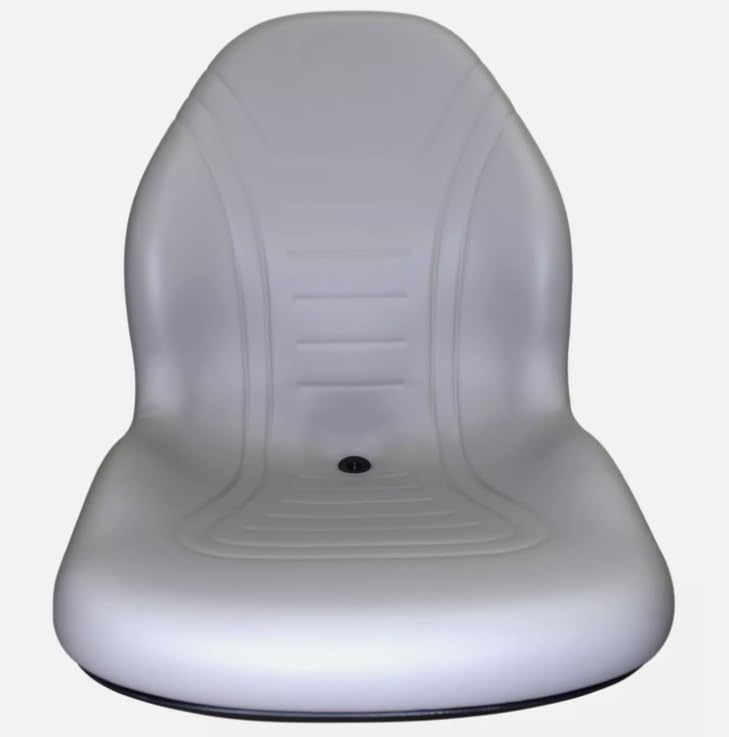 Gray Lawn Mower Seat Compatible with AGCO, Allis, Ariens, Cub Cadet, Dixon, Exmark, Gravely, Grazer, Hustler, Jacobsen, John Deere, SCAG, Simplicity, Steiner, Toro; (Drilling may be required); 320GR