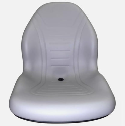 Gray Lawn Mower Seat Compatible with AGCO, Allis, Ariens, Cub Cadet, Dixon, Exmark, Gravely, Grazer, Hustler, Jacobsen, John Deere, SCAG, Simplicity, Steiner, Toro; (Drilling may be required); 320GR