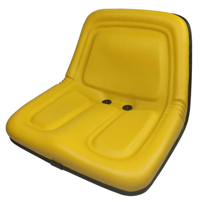 Zero Turn Lawn Mower Seat; Skid Steer Seat Replacement; 14" H x 20" W x 20" D; multiple bolt-hole configurations; Yellow;  SU-109000YE