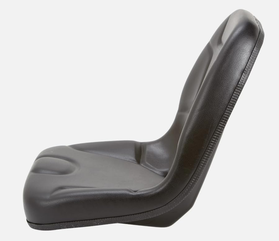 High Back Compact Tractor Seat; Compatible with Mitsubishi, Rhino, Satoh White, Kubota, Kumiai, Mahindra, Massey Ferguson, & Yanmar - Includes Flip Bracket Kit