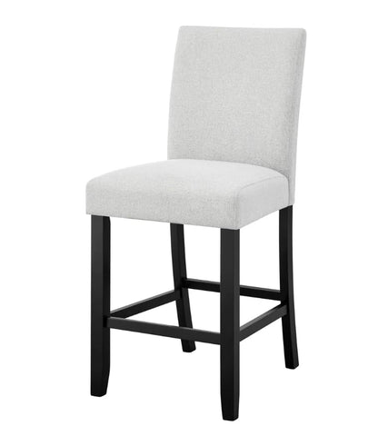 Square Counter Height Chic Faux Marble Table and 4 Chairs | 5-Piece Set | White, Gray, Silver, Black