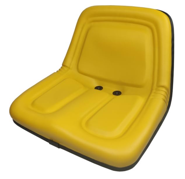Lawn Mower Replacement Seat; Compatible with John Deere Tractors: STX30, STX38, 130, 160, 165, 170, 175, 180, 185, 110, & 112 AFTER 1968, 120, 140, 208, 210; Yellow; SU-109000YE-J1