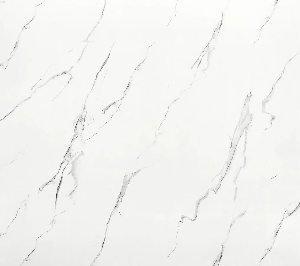 Square Counter Height Chic Faux Marble Table and 4 Chairs | 5-Piece Set | White, Gray, Silver, Black