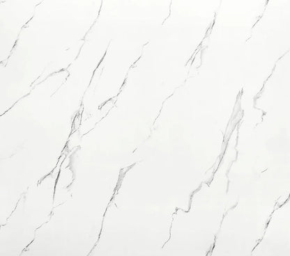 Square Counter Height Chic Faux Marble Table and 4 Chairs | 5-Piece Set | White, Gray, Silver, Black