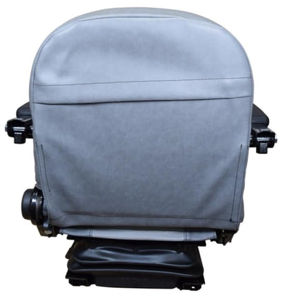 Replacement Seat for Zero Turn Mowers with Suspension & Armrests; Gray; Replaces Hustler 781104, 781849 and 792051; SU-201111DGLG-HUS3