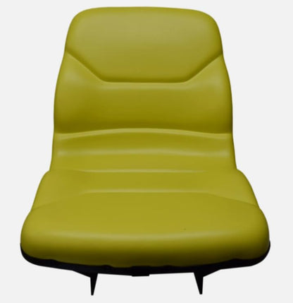 Tractor Seat with Flip-Up Bracket Compatible with John Deere Tractor Models: 650, 750, 850, 900HC, 950, 1050; Replaces JD part number CH16115; Yellow; 108000YE+901007