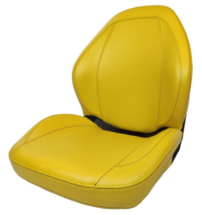 Lawn Mower Seat Compatible with Cub Cadet Lawn Mowers: 2146, HDS 2185, LT 2180, Z-Force 44; Yellow Sewn Vinyl; (If the Bolt-Hole Patterns Don't Match, Drilling is Required); 310000YE-CC1