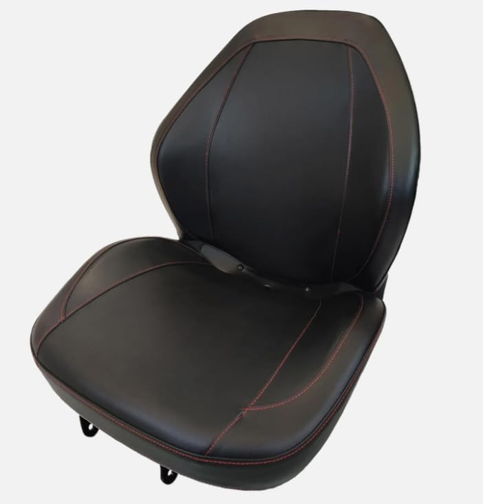 Tractor Seat with Flip-up Hinge Bracket; Compatible with Kubota Tractor Series: B1700, B2100, B2400, L2500, L2600, L2900, L3000, L3300, L35, L3600, & L4200; 310000BK+901006-A