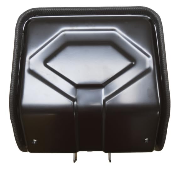Seat Replacement with Steel Pan; Black Vinyl; Compatible with Case, New Holland, Kubota, Satoh, White, Yanmar, etc.; Universal flip hinge kit; 105000BK+940000GD