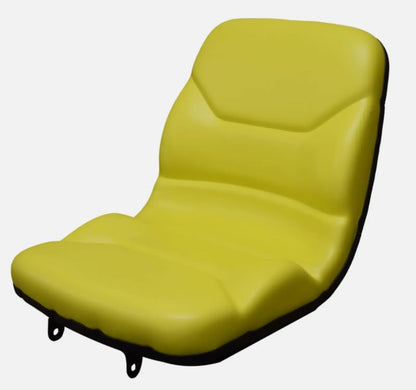 Tractor Seat with Flip-Up Bracket Compatible with John Deere Compact Tractor Models: 1070, 3005, 4005, 670, 770, 790, 870, 970, 990; Replaces JD part numbers M805158 & M803465; Yellow; 108000YE+901002