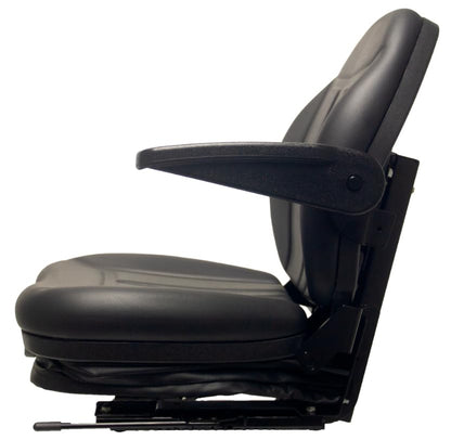 Replacement Seat for Zero Turn Mowers w/ Suspension; Black; Compatible with SCAG Tiger Cat Series: STC48V, STC52V, STC61V; & Turf Tiger Series: STT61V; & More; Replaces Number 9292, SU-360000BK-SC1