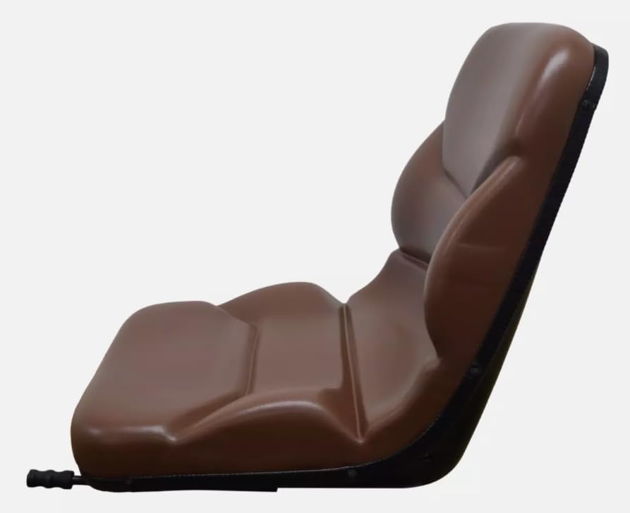 Replacement Seat for Case Forklifts; Brown; includes slides for comfort; fits Models: 584D, 584E, 584G, 585D, 585E, 585G, 586C, 586D, 586E, 586G, 588G; Please check your bolt-hole patterns