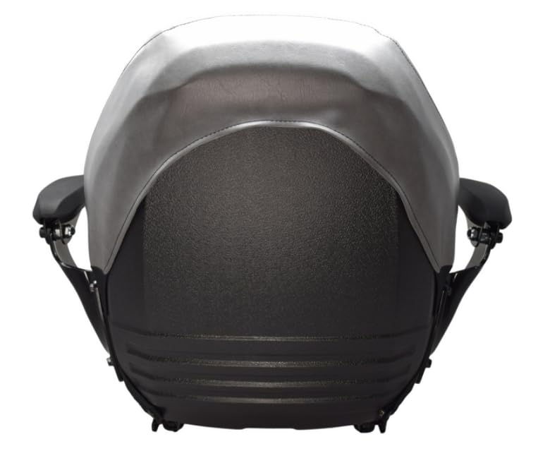 Zero Turn Mower Seat with Armrests and Slides; Replacement Seat for Tractors, Fork Lifts, Skid Steers, UTV's, etc.;  21" H x 24" W x 23.5" D; Bolt pattern: 11.25" x 11"; SU-310011DGLG