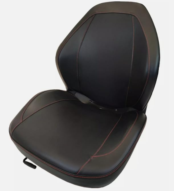 Replacement Seat with Slides for Skid Steers, Backhoe Loaders, Trenchers, Telehandlers, Excavators, etc.; Compatible with John Deere, Ford, New Holland, Gehl, Gravely, JCB, Lull, Mustang, Vermeer