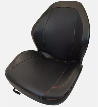 Replacement Seat with Slides for Skid Steers, Backhoe Loaders, Trenchers, Telehandlers, Excavators, etc.; Compatible with John Deere, Ford, New Holland, Gehl, Gravely, JCB, Lull, Mustang, Vermeer