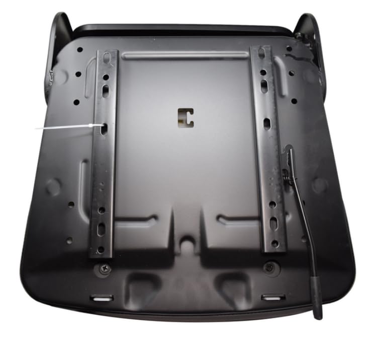 Universal Fork Lift Seat with Slides; 20.5" H x 21" L x 18.75" W; Seamless Black Vinyl; Bolt Pattern: 9" W X Slotted Slides; SU-Y01110BK