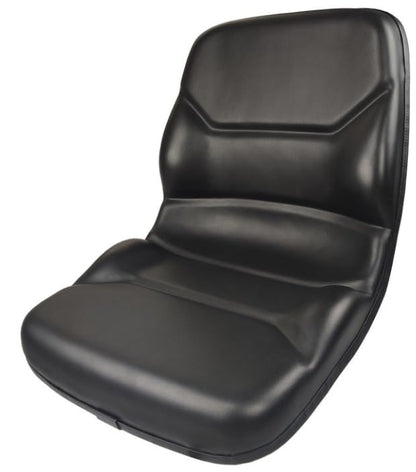 Zero Turn Lawn Mower Seat Replacement; also fits Tractors, Skid Steers, UTV's, etc.; 20.5 inches H; Compatible with AGCO, Cub Cadet, Walker; Drilling May Be Required; Black Vinyl; 108000BK