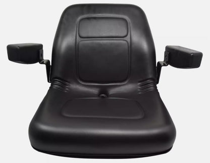 Lawn Mower Seat with Armrests; Compatible with AGCO, Allis Chalmers, Ariens, Cub Cadet, Dixie Chopper, Dixon, Exmark, Ferris, Grasshopper, & Gravely; 143001BK