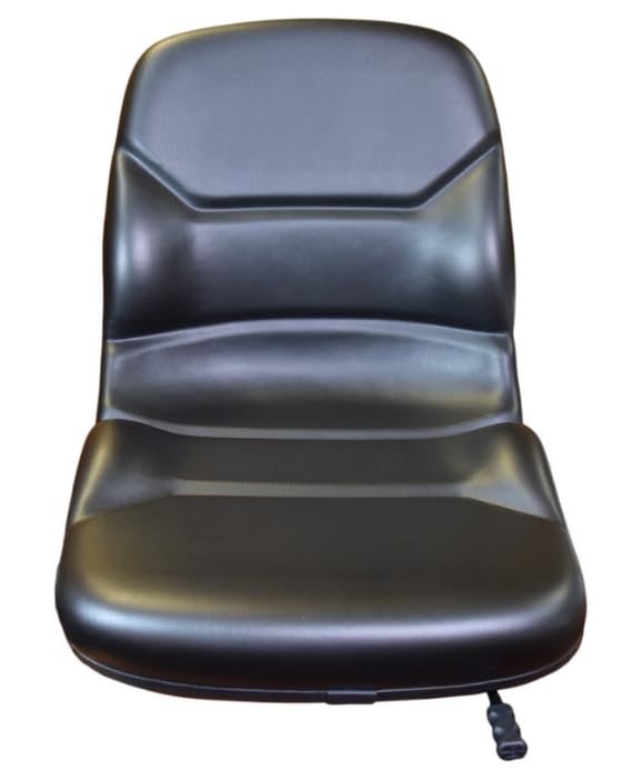 Contoured Replacement Seat; Forklifts, Tractors, Backhoe Loaders, etc.; 20.5" H; Slides; Compatible with Case, Ditch Witch, Vermeer, Maggey Ferguson; Drilling May Be Required; SU-108010BK