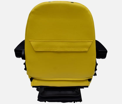 Zero Turn Mower Seat; w/ Suspension; Compatible with John Deere 318, 727A, 997 Z-Trak, 1420, 1435, 1445, 1545, 1550, 1565, 1570, 1575, 1580, F725, X595, Z820A, Z840A; SU-440002YE+SU-J21-SP1-JD1