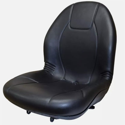 Tractor Seat with Flip-up Hinge Bracket; Compatible with Kubota Tractor Series: B2650, L2501, L2800, L3200, L3400, L3700, L3800, MX4700, MX5100; Black; High Back; industrial shell; 149000BK+901005