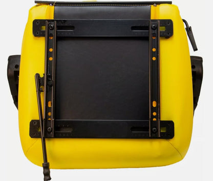 Zero Turn Lawn Mower Seat; Replacement Seat for Tractors, Fork Lifts, Skid Steers, UTV's, etc.; 25" H x 21.5" W x 24" D; Universal Slide System; Yellow; SU-440002YE