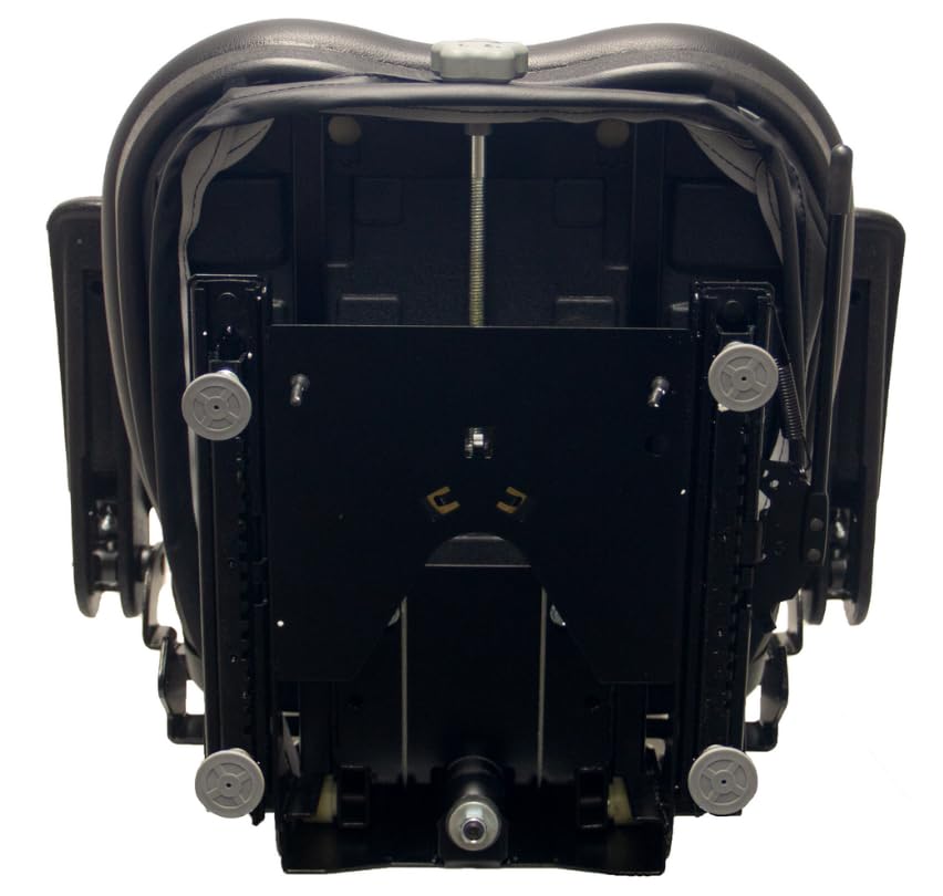 Skid Steer Seat Replacement with Suspension and Armrests; Compatible with Caterpillar 247, 247B, 247B II, 248, 248B, 252, 252B, 252B II, 256C, 257, 257B, 257B II, 262, 262B, 262C; SU-360000BK-CP2